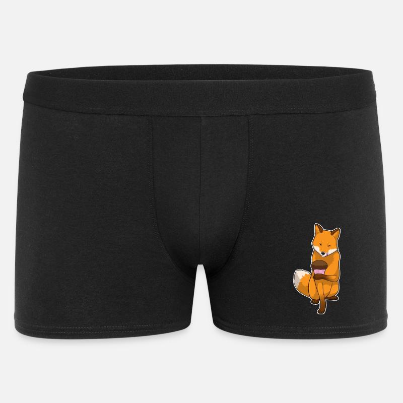 Fuchs Muffin - Männer Boxer Shorts - Schwarz