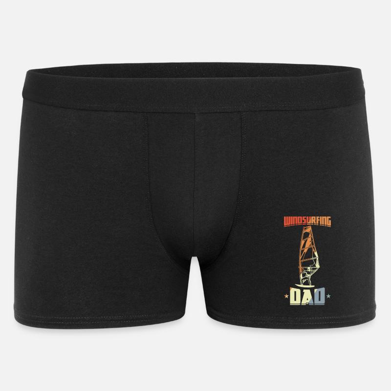 Papa Windsurfen - Männer Boxer Shorts - Schwarz