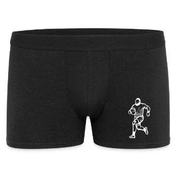 Rugby Spieler - Männer Boxer Shorts - Schwarz - Vorne