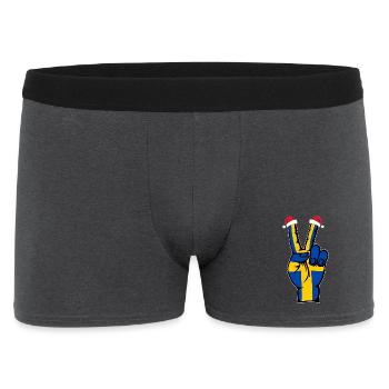 Suède Drapeau Noël Symbole de la paix - Boxer Homme - charbon - Devant