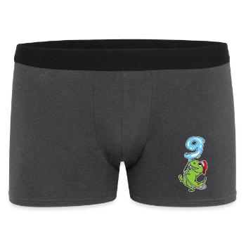 Dino Fire Fighter Number 9 ws - Männer Boxer Shorts - Anthrazit - Vorne