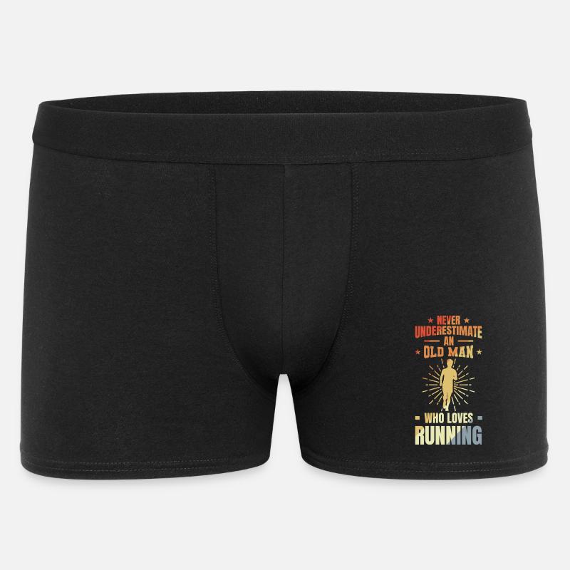 Läufer Großvater - Männer Boxer Shorts - Schwarz