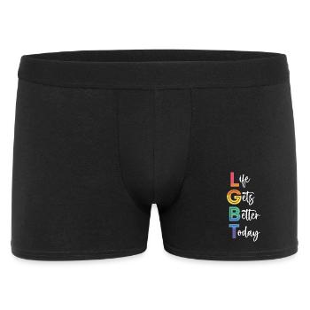 LGBT Pride Month - Life Gets Better Today - Men's Boxer Shorts - black - Front