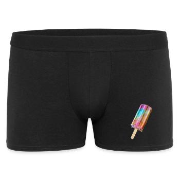 Eis am Stil Regenbogen - Männer Boxer Shorts - Schwarz - Vorne