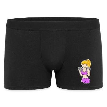 Fitness Femme Haltères - Boxer Homme - noir - Devant