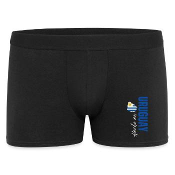 Hergestellt in Uruguay, vertikales Design - Männer Boxer Shorts - Schwarz - Vorne