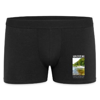 Adventure Nature River Landscape with Waterfall - Men's Boxer Shorts - black - Front