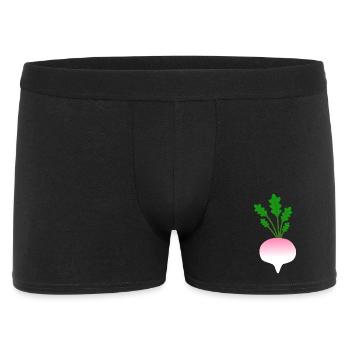 Illustration botanique minimaliste de navet - Boxer Homme - noir - Devant