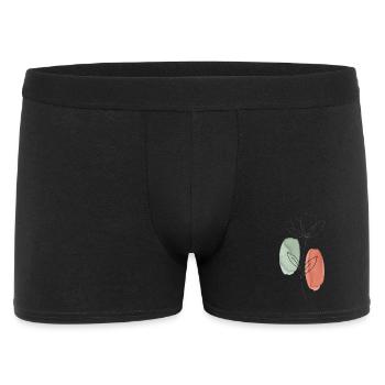Croquis à l’aquarelle de ligne florale - Boxer Homme - noir - Devant