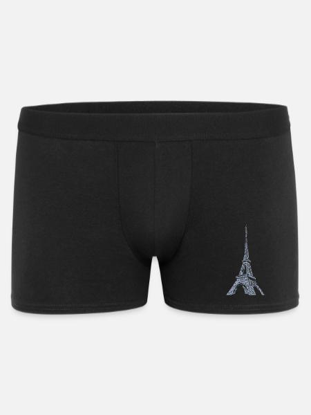 Eiffel Tower Silhouette Paris Grunge Look - Men's Boxer Shorts - black