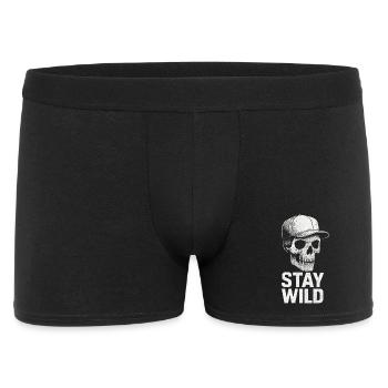 Street Art Skull Stay Wild Urban Style - Men's Boxer Shorts - black - Front