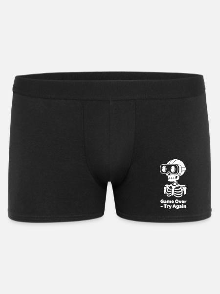 GameOver Skeleton VR Motif - Men's Boxer Shorts - black