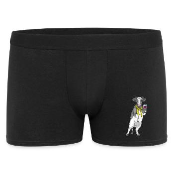 Kuh Rotwein - Männer Boxer Shorts - Schwarz - Vorne
