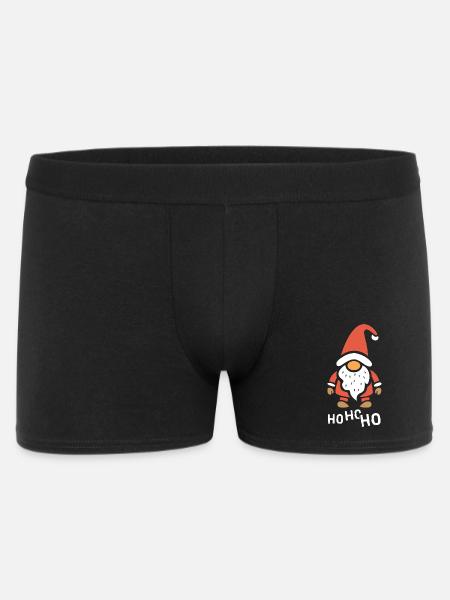 Funny Christmas Gnome Ho Ho Ho - Men's Boxer Shorts - black