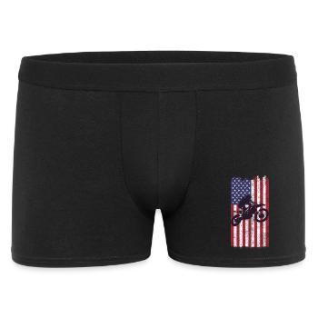 Drapeau américain du vélo de cross, - Boxer Homme - noir - Devant