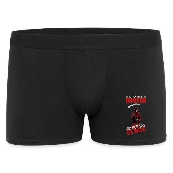 Tellement d’idiots et une seule faux - Boxer Homme - noir - Devant
