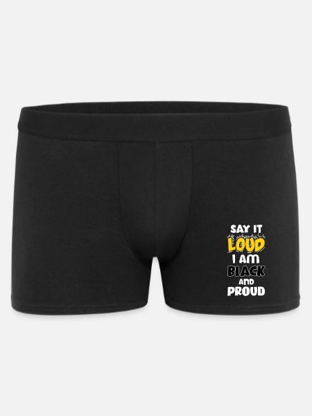 Loud Black Bold Statement Empowerment Design - Men's Boxer Shorts - black
