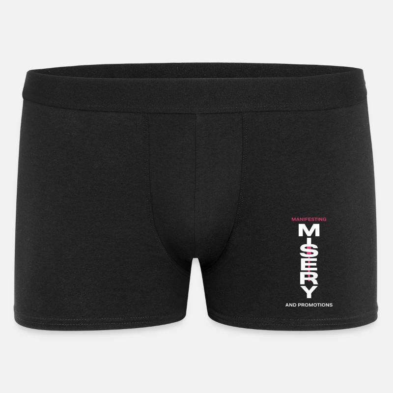 Manifesting Misery Typografie - Männer Boxer Shorts - Schwarz