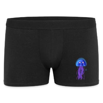 Smiling jellyfish in sea blue - Men's Boxer Shorts - black - Front