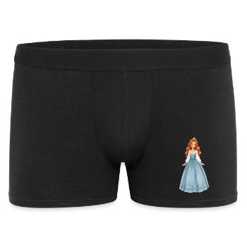 Prinzessin im Eiskristallkleid - Männer Boxer Shorts - Schwarz - Vorne