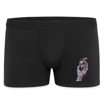 Main de pomme en cristal métallique - Boxer Homme - noir - Devant