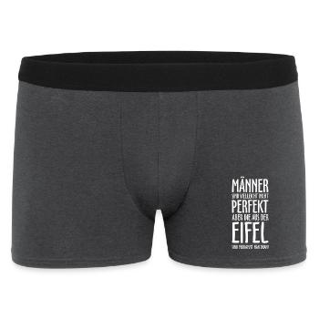 Die Männer aus der Eifel (Weiß) Eifeler Jungs - Männer Boxer Shorts - Anthrazit - Vorne