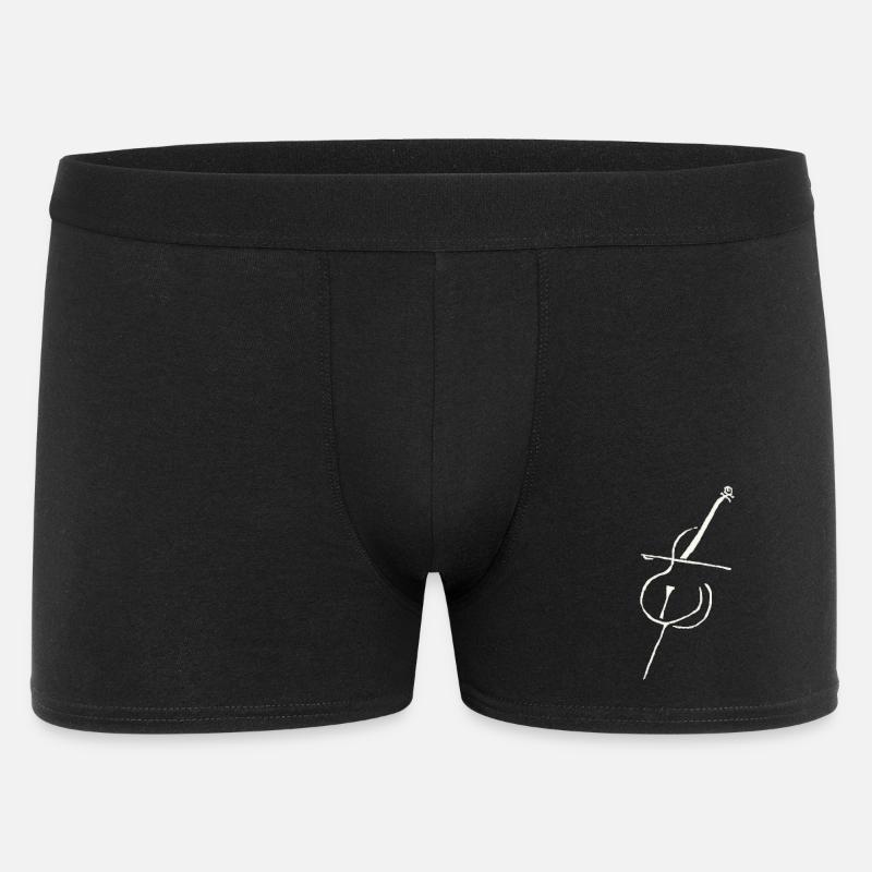 Cello weiß pur - Männer Boxer Shorts - Schwarz