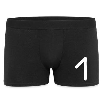 1 number one number white birthday - Men's Boxer Shorts - black - Front