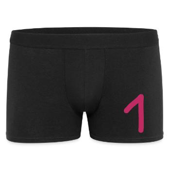 1 Number One Number Pink Red Birthday - Men's Boxer Shorts - black - Front