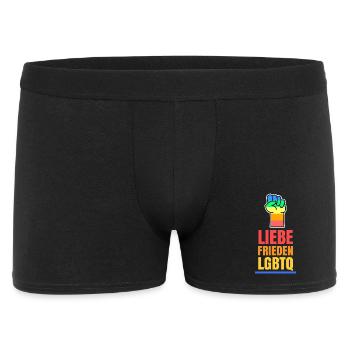 Homosexuell Liebe Lgbt Statement Menschenrechte - Männer Boxer Shorts - Schwarz - Vorne