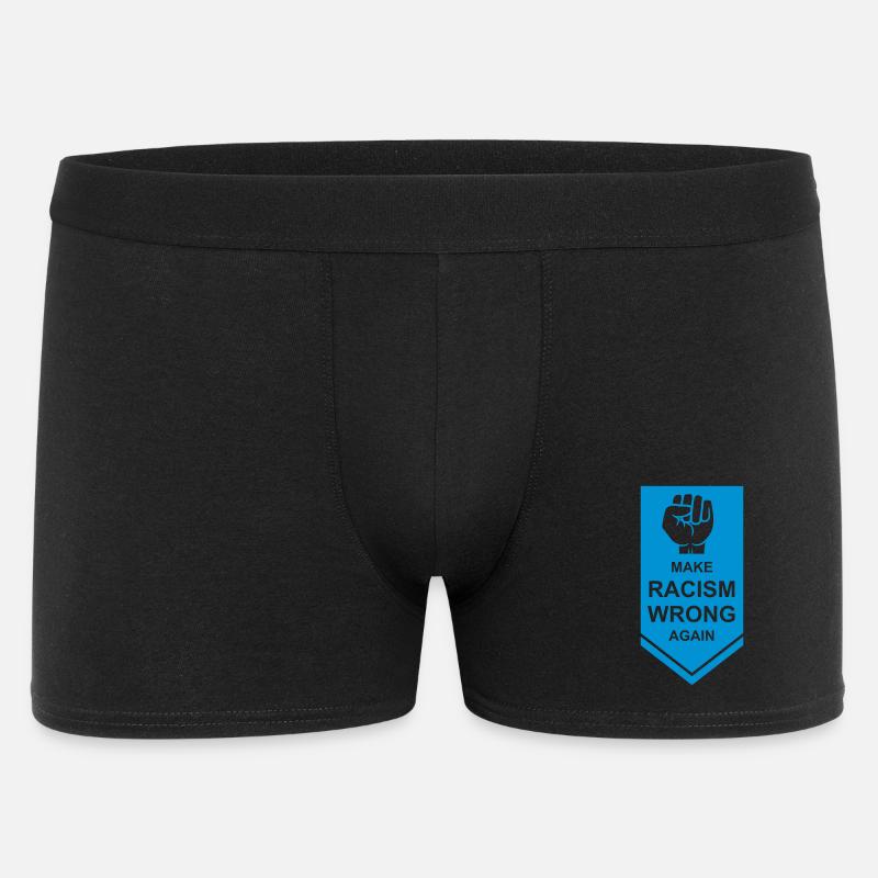 make racism wrong again - Männer Boxer Shorts - Schwarz