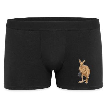 Känguru Bowling Bowlingkugel - Männer Boxer Shorts - Schwarz - Vorne