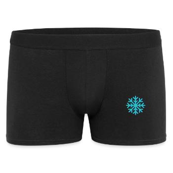 Flocon de neige bleu géométrique - Boxer Homme - noir - Devant