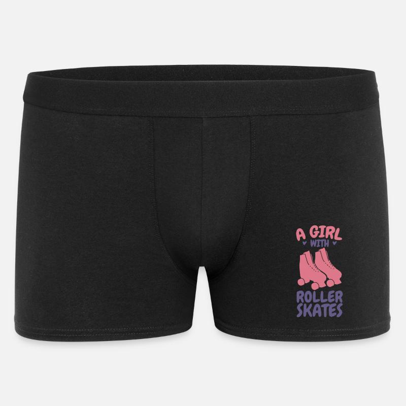 Ein Mädchen mit Rollschuhen - Männer Boxer Shorts - Schwarz