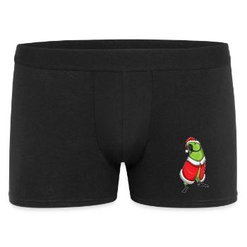Parrot Christmas Santa Hat - Men's Boxer Shorts - black - Front