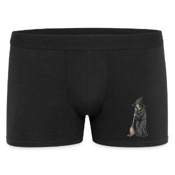 Hexe Halloween Besen - Männer Boxer Shorts - Schwarz - Vorne