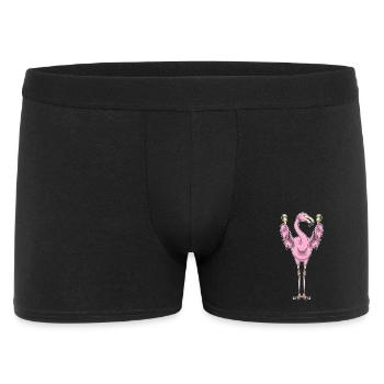 Flamingo Musician Rattle Music - Men's Boxer Shorts - black - Front
