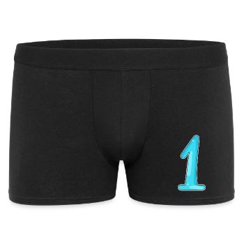 1 - Männer Boxer Shorts - Schwarz - Vorne