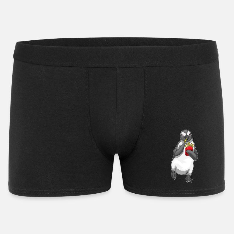 Pingouin frites - Boxer Homme - noir