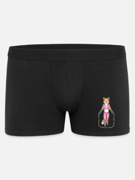 Fuchs Seilspringen Springseil Fitness - Männer Boxer Shorts - Schwarz