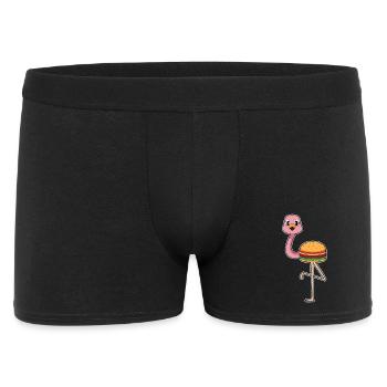 Burger aux flamants roses - Boxer Homme - noir - Devant