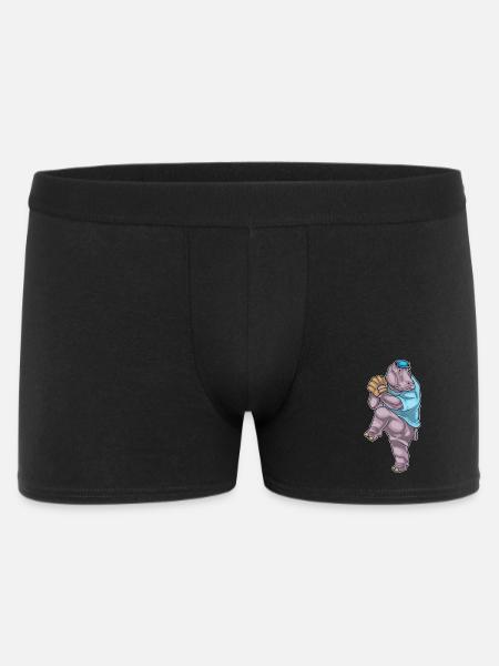 Hippopotamus Gant de baseball - Boxer Homme - noir
