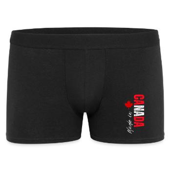 Fabriqué au Canada, design vertical - Boxer Homme - noir - Devant