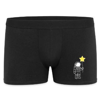 Astronaut with Star Balloon – Space Artwork - Men's Boxer Shorts - black - Front