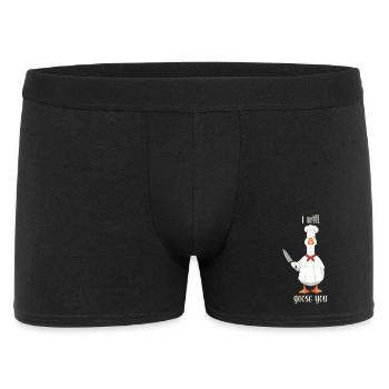 drôle d’oie chef disant imprimer, je vais te faire l’oie - Boxer Homme - noir - Devant