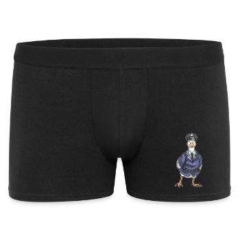 Ente Polizist Polizeimütze Polizei - Männer Boxer Shorts - Schwarz - Vorne