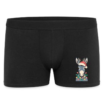 Cute Donkey Elf Christmas Cute - Men's Boxer Shorts - black - Front