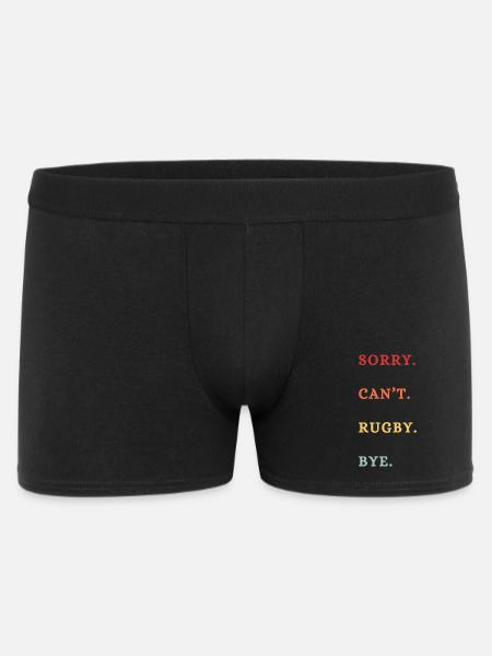 Sorry Can't Rugby Bye - Men's Boxer Shorts - black
