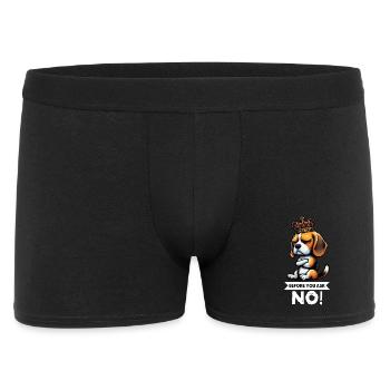 Avant de demander Beagle Beagle Propriétaire de Beagle Beagle Holder - Boxer Homme - noir - Devant