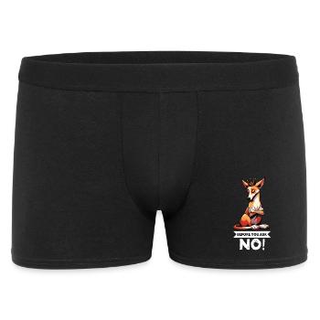 Before You Ask Podenco Podencos Podencoliebhaber - Männer Boxer Shorts - Schwarz - Vorne